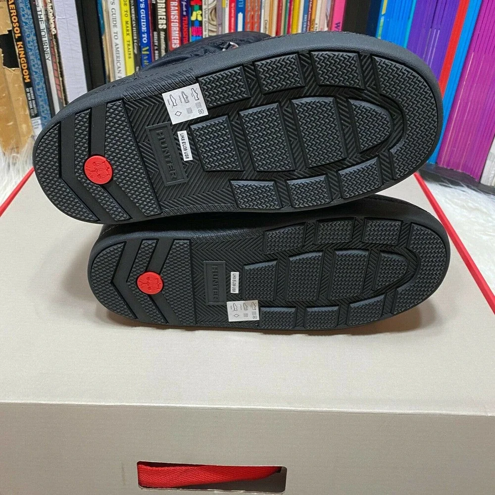 Hunter Original Quilted Snow Boots Black WFT2012WWR Moon Boots - Picture 6 of 8